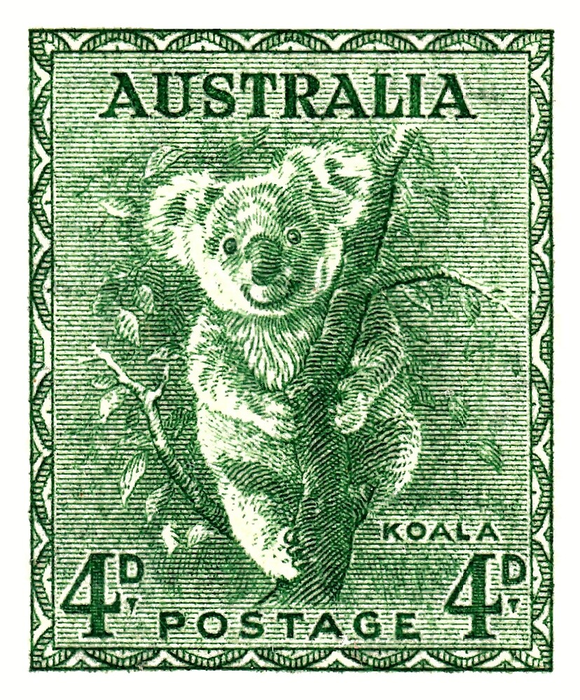 " 1940 Australia Koala Postage Stamp" by retrographics Redbubble