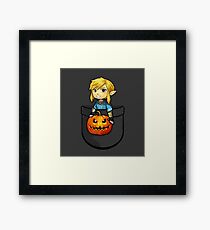 The Legend of Zelda Link Halloween Pumpkin Framed Print