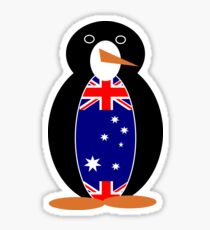 Australian Flag on Mr. Penguin Sticker