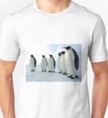 Lined up Emperor Penguins Unisex T-Shirt