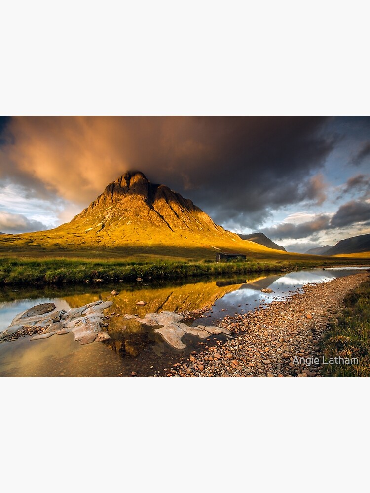 Golden light on Buachaille Etive Mor Scotland by AngelaBarnett