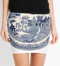 China Blue Willow Mini Skirt