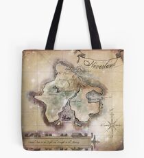 Classic Neverland Map Blanket King Size Tote Bag