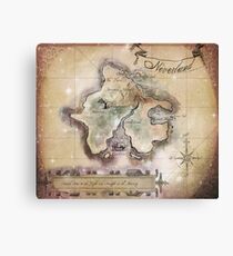 Classic Neverland Map Blanket King Size Canvas Print