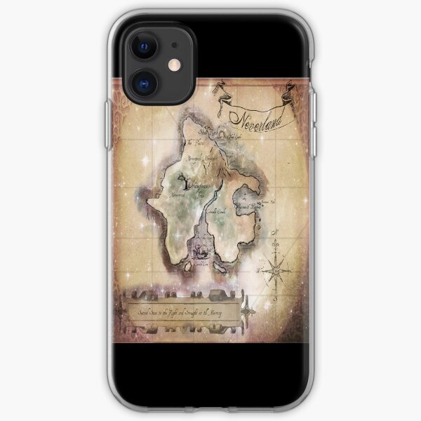 Twin size Classic Neverland Map iPhone Soft Case