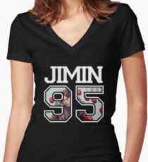 BTS - Jimin 95 Women's Fitted V-Neck T-Shirt