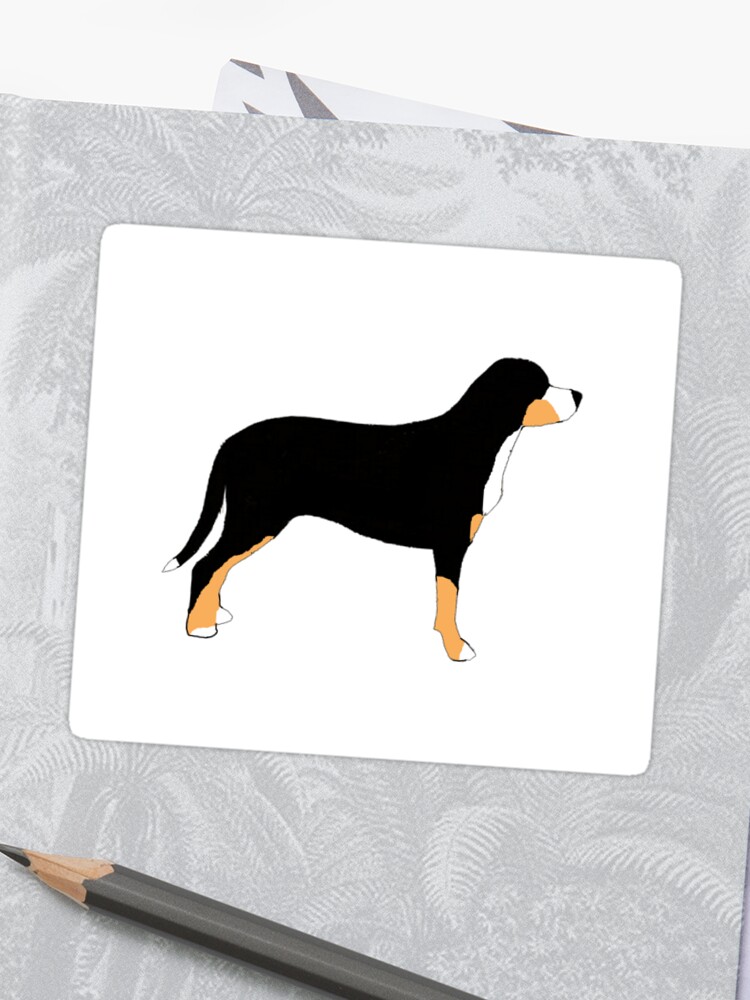 Plus Grande Silhouette De Chien De Montagne Suisse Sticker