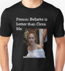 Clexa vs (Alycia meme) white letters Unisex T-Shirt