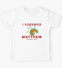 Ich überlebte Hurrikan Matthew Kinder T-Shirt
