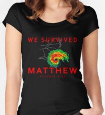 We Survived Hurricane Matthew Women's Fitted Scoop T-Shirt