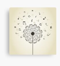 Music a dandelion Canvas Print