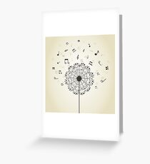 Music a dandelion Greeting Card