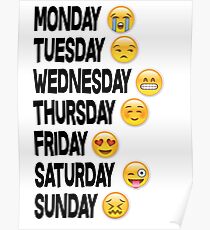 EMOJI DAYS OF THE WEEK Poster