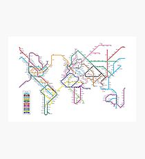 World Tube Metro Map Photographic Print