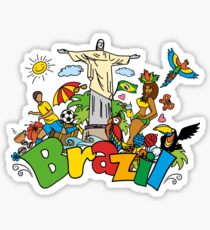 Pegatina Funny cartoon brazil picture