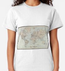 Vintage Map of The World (1875) Classic T-Shirt