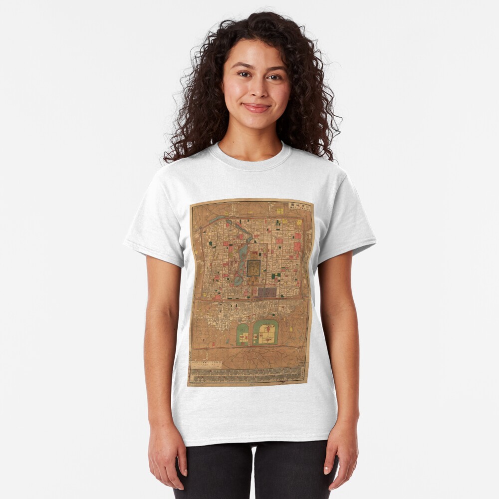Vintage Map of Beijing China (1914) Classic T-Shirt
