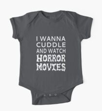 Ich möchte kuscheln und Horrorfilme anschauen Baby Body Kurzarm