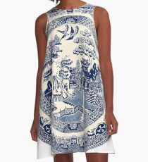 China Blue Willow A-Line Dress