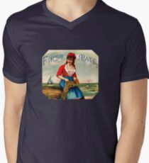 19th C. First Mate Cigars Men's V-Neck T-Shirt
