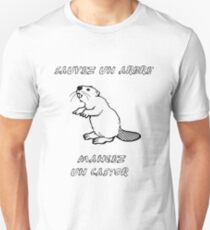 Camiseta unisex Sauvez un arbre, mangez un castor !