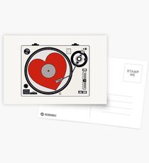 Retro Record Player Postcards