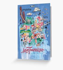 San Francisco illustrated Map Greeting Card