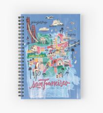 San Francisco illustrated Map Spiral Notebook