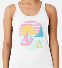 Camiseta con espalda nadadora Gran puesta de sol del mar