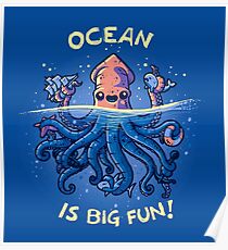 Joyful Kraken Poster