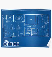 Póster La Oficina Blue Print