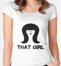 Camiseta entallada de cuello ancho Esa chica negra