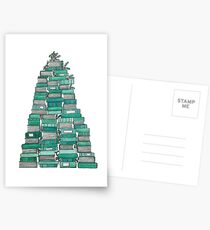 Bookish Christmas Tree Postcards