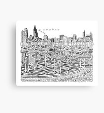 View From the Planetarium Maze Metal Print