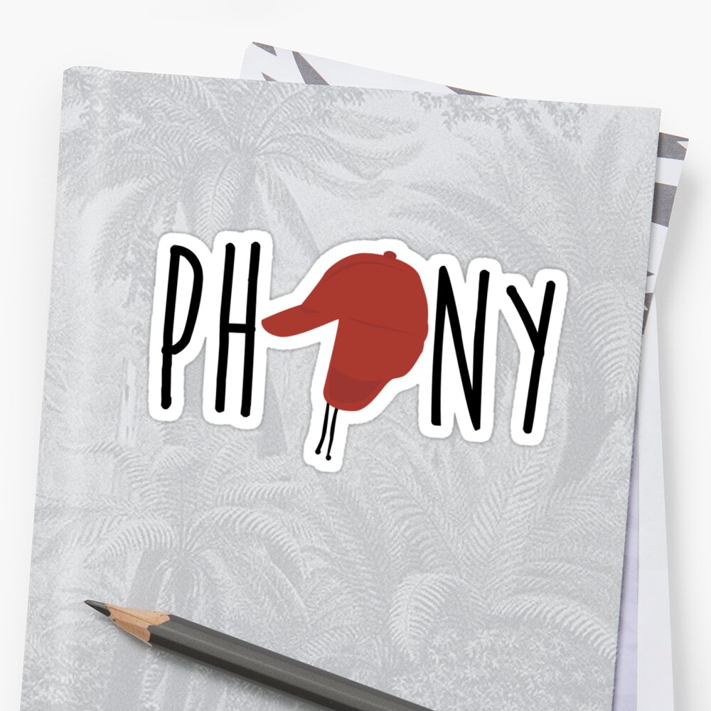 the-catcher-in-the-rye-phony-sticker-by-elysianart-redbubble