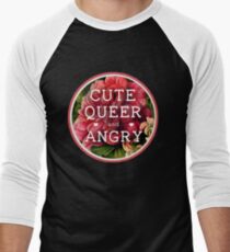 Süß, Queer und Angry Baseballshirt für Männer