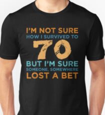 70th Birthday Survival Unisex T-Shirt
