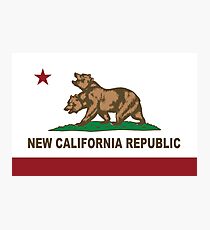 Lámina fotográfica Nueva bandera de la República de California Original