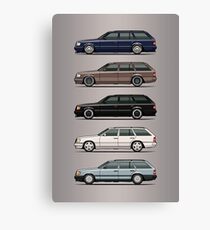 Stack of Mercedes W124 S124 E-Class Wagons Canvas Print