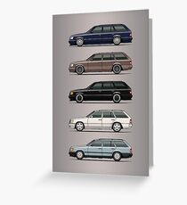 Tarjeta de felicitación Pila de Mercedes W124 S124 E-Class Wagons