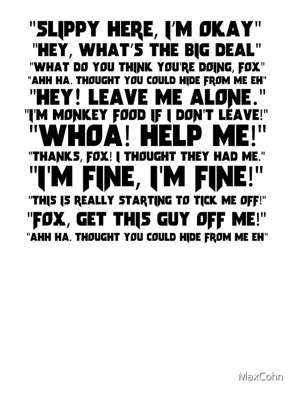 "Slippy Quotes Star Fox" Stickers by MaxCohn Redbubble