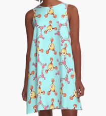 Pattern with chemical elements. A-Line Dress