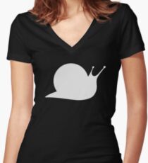 SNAILS Logo Women's Fitted V-Neck T-Shirt