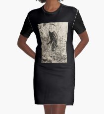 Kitty in Wonderland Graphic T-Shirt Dress