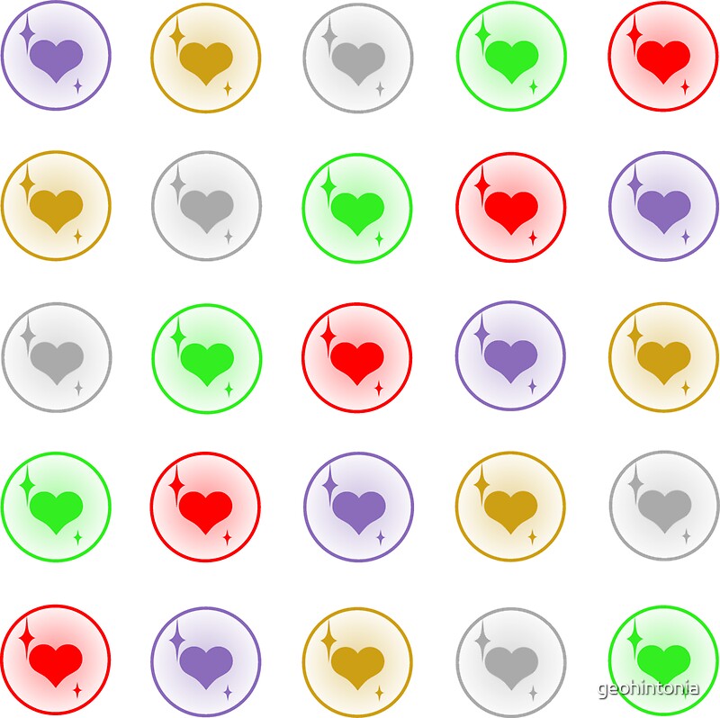 "Mystic Messenger Hearts" Stickers by geohintonia Redbubble