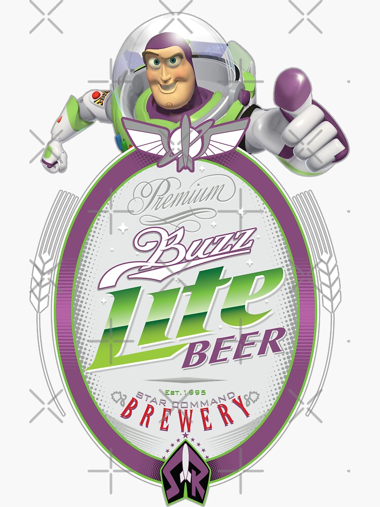 Buzz Lite Beer Sticker By Trev4000 Redbubble