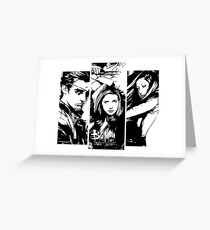 B&W BtVS Trio Greeting Card
