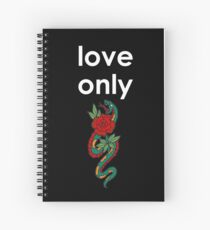 Cuaderno de espiral Love Only (fuente blanca)