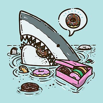 Artwork thumbnail, Box of Donuts Shark by nickv47