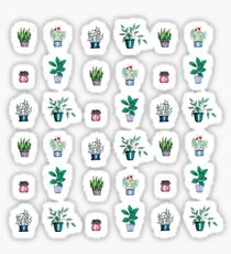 Eine Sammlung von Zimmerpflanzen Sticker